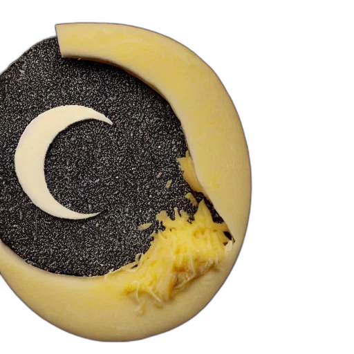 food, monochrome, dark, moon, made, cheese transparent PNG cut-out