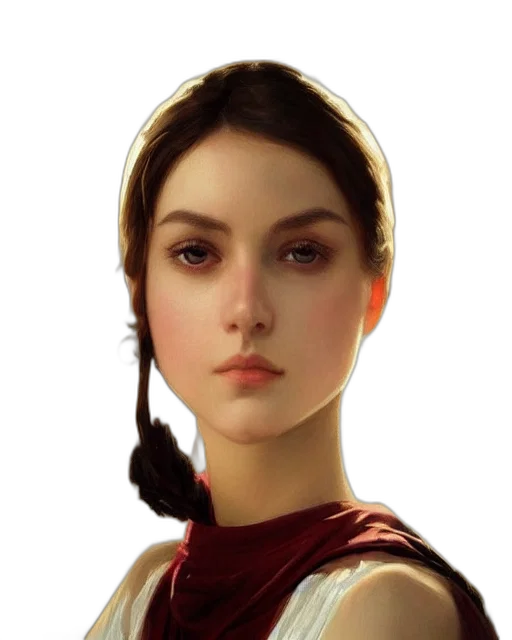 face, dress, staff, crown transparent PNG cut-out