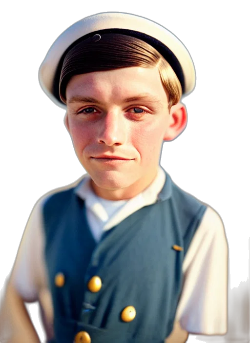 hat, staff, face, photorealistic transparent PNG cut-out