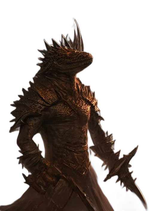creature, dragon, animal, staff, concept art, fantasy art, 3d render, comic book art transparent PNG cut-out