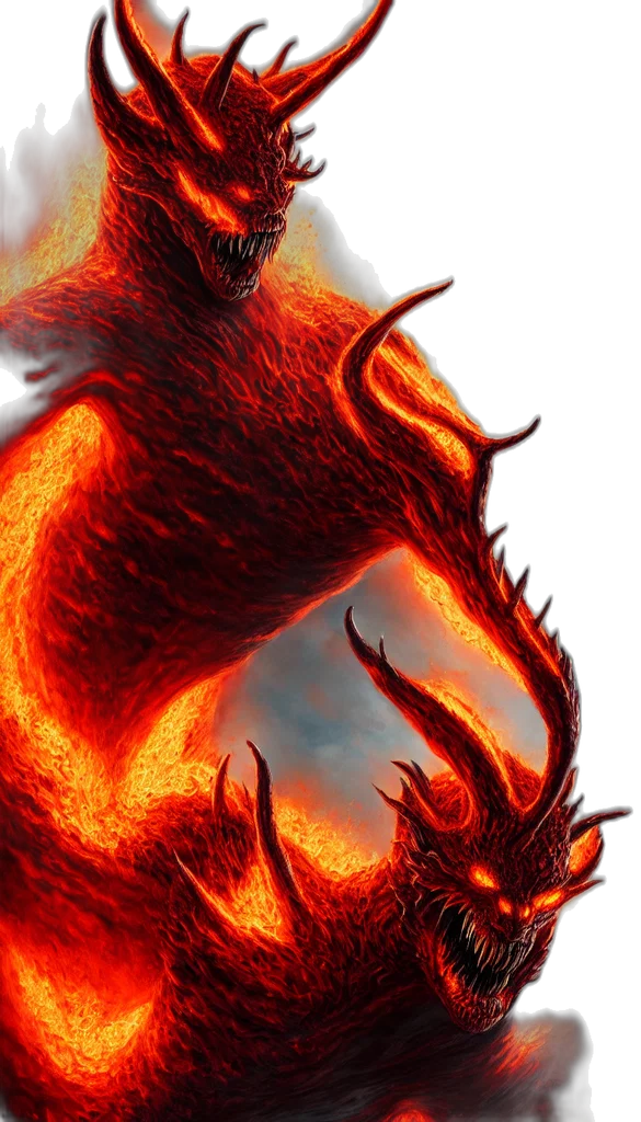 dragon, creature, fantasy art, concept art, photorealistic, pixel art, fire, red transparent PNG cut-out
