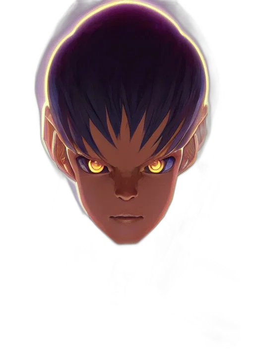 face, mask, creature, crown, concept art, anime, fantasy art, 3d render transparent PNG cut-out