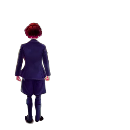 jacket, dress, staff, hair transparent PNG cut-out