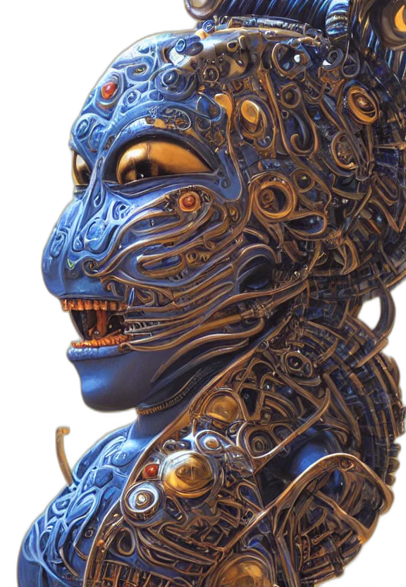 mask, face, robot, jewelry, photorealistic, fantasy art, concept art, 3d render transparent PNG cut-out