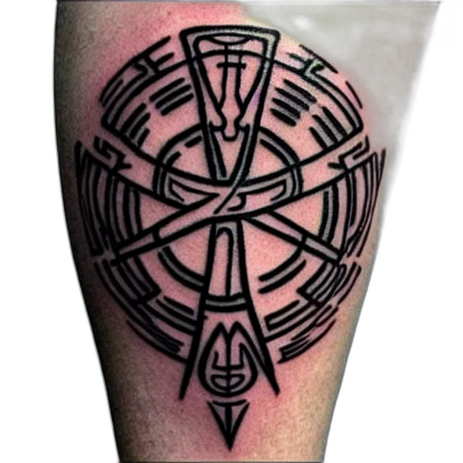cyberpunk, glowing, tribal, runes transparent PNG cut-out