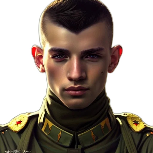 face, jacket, staff, photorealistic, concept art, fantasy art, oil painting, green transparent PNG cut-out
