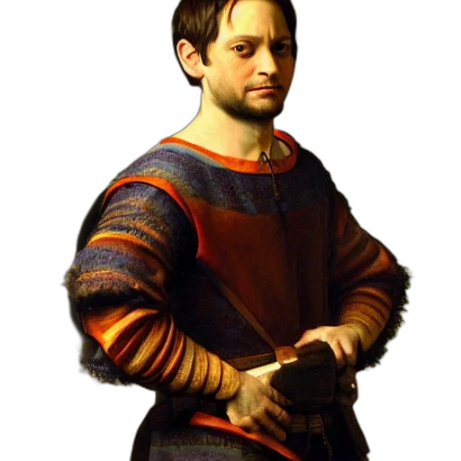staff, sword, face, jacket transparent PNG cut-out