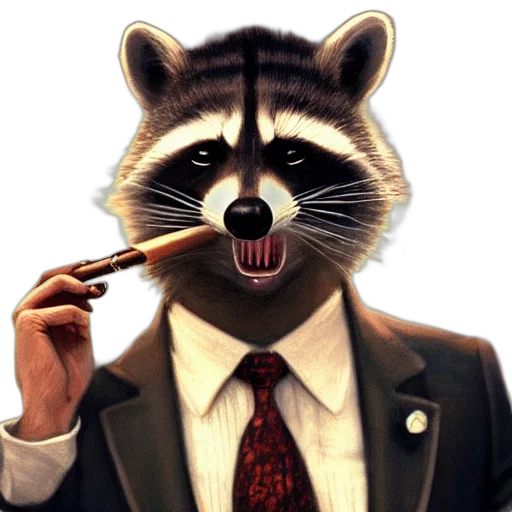 animal, staff, mask, photorealistic transparent PNG cut-out