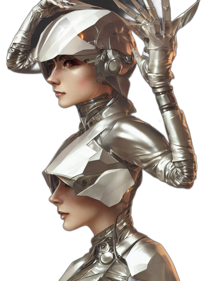 robot, crown, hat, mask transparent PNG cut-out