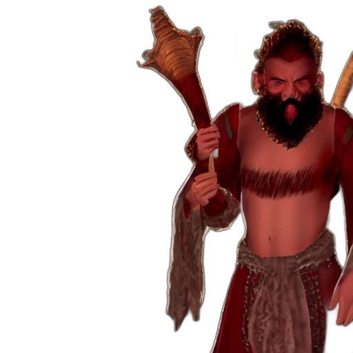 fantasy art, concept art, 3d render, pixel art, dnd, render, man, red transparent PNG cut-out