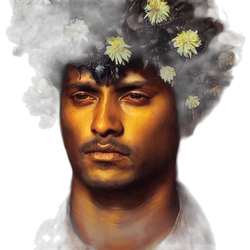 face, crown, hat, staff transparent PNG cut-out