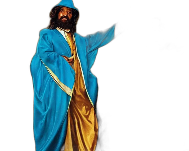 staff, jacket, 3d render, concept art, vaporwave, blue, god, pimp transparent PNG cut-out