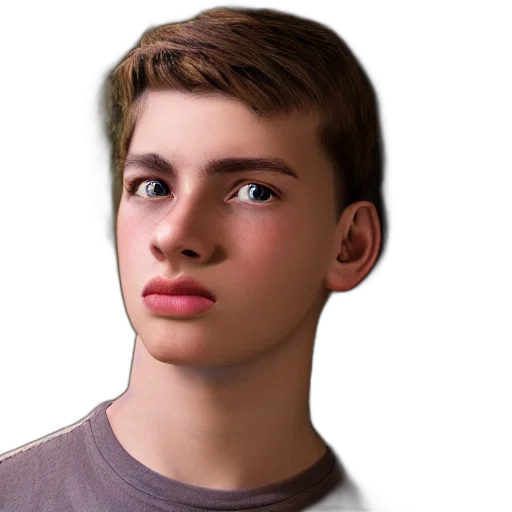 face, creature, hair, robot transparent PNG cut-out