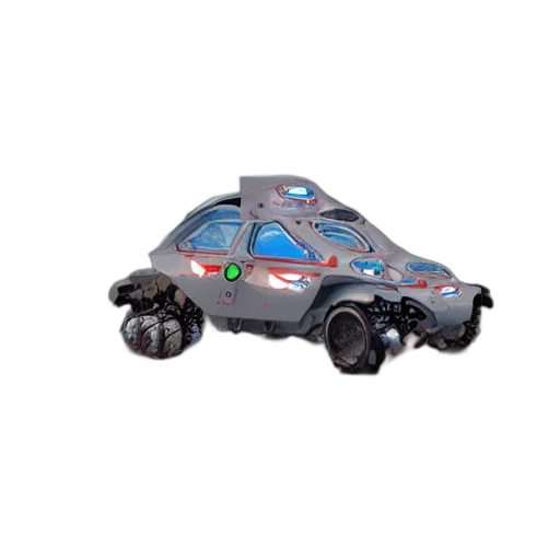 car, robot, weapon, 3d render, concept art, photorealistic, year transparent PNG cut-out