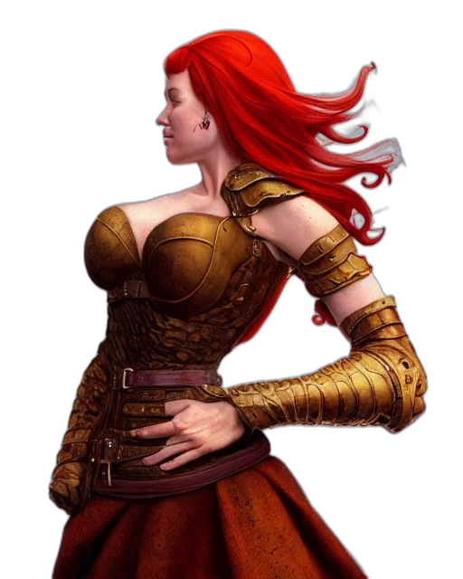 dress, sword, staff, fantasy art transparent PNG cut-out