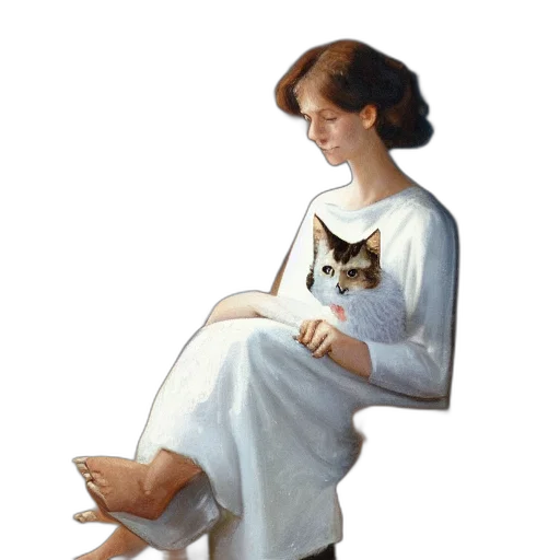 dress, jewelry, staff, face transparent PNG cut-out
