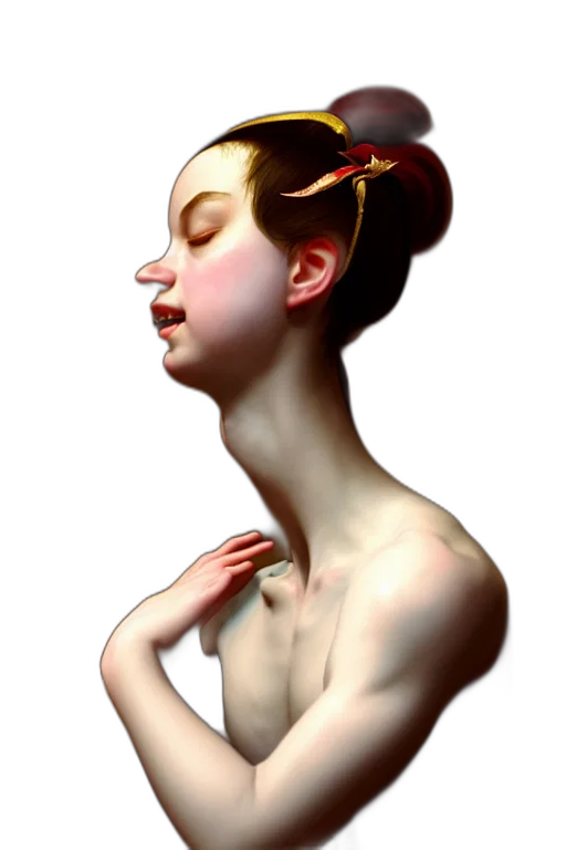 face, crown, jewelry, dress, photorealistic, fantasy art, concept art, oil painting transparent PNG cut-out
