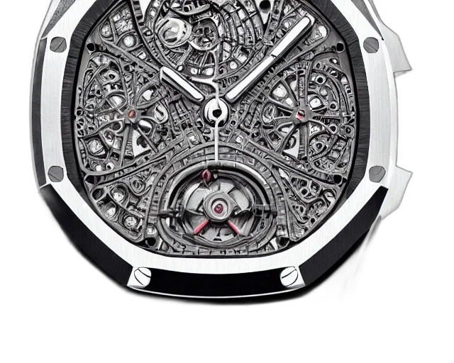 jewelry, retro, futuristic, audemars, piguet, watch, extremely, detailed transparent PNG cut-out