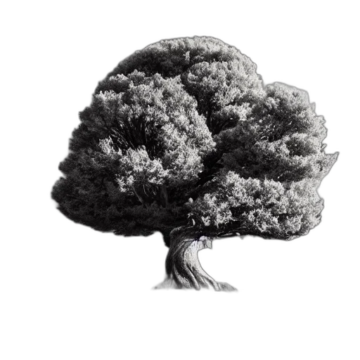 tree, crown, hair, hat, photorealistic, pencil sketch, concept art, 3d render transparent PNG cut-out