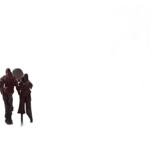 staff, jacket, robot, weapon transparent PNG cut-out