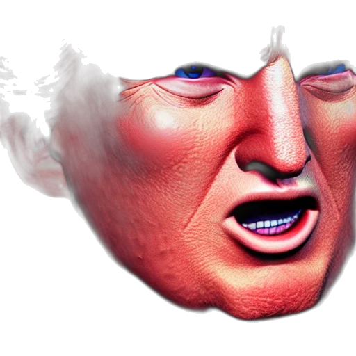 mask, face, creature, crown, 3d render, vaporwave, photorealistic, concept art transparent PNG cut-out