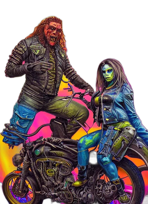 comic book art, concept art, fantasy art, cyberpunk transparent PNG cut-out