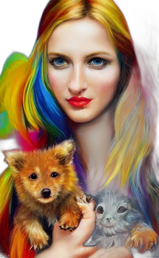 photorealistic, fantasy art, oil painting, watercolor transparent PNG cut-out
