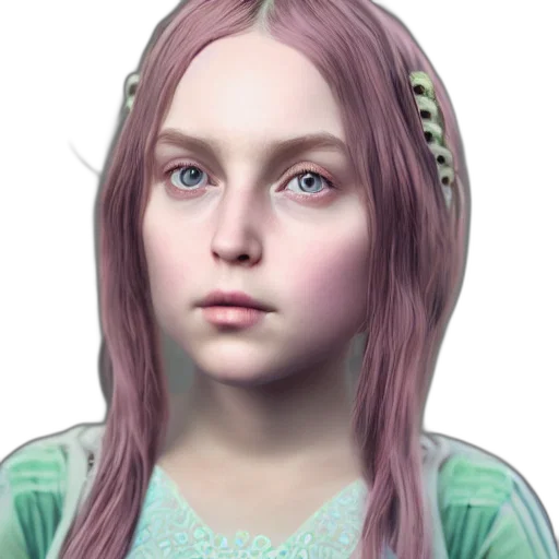 face, hair, jewelry, dress, photorealistic, 3d render, fantasy art, concept art transparent PNG cut-out