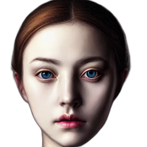 face, mask, robot, jewelry, photorealistic, fantasy art, oil painting, concept art transparent PNG cut-out