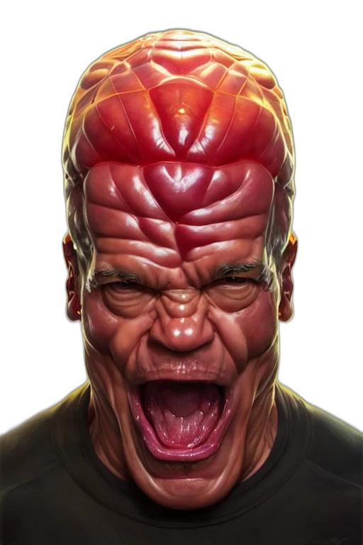 face, mask, creature, concept art, photorealistic, comic book art, 3d render, red transparent PNG cut-out