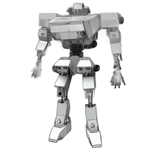robot, weapon, staff, 3d render transparent PNG cut-out