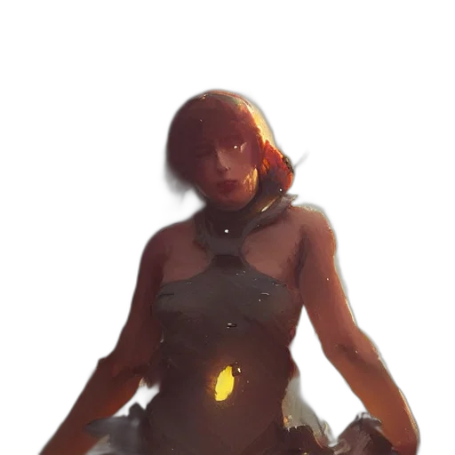 dress, weapon, staff, robot, concept art, fantasy art, cyberpunk, anime transparent PNG cut-out