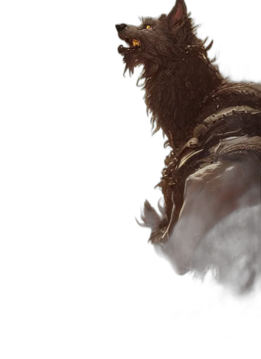 dragon, creature, hair, sword transparent PNG cut-out