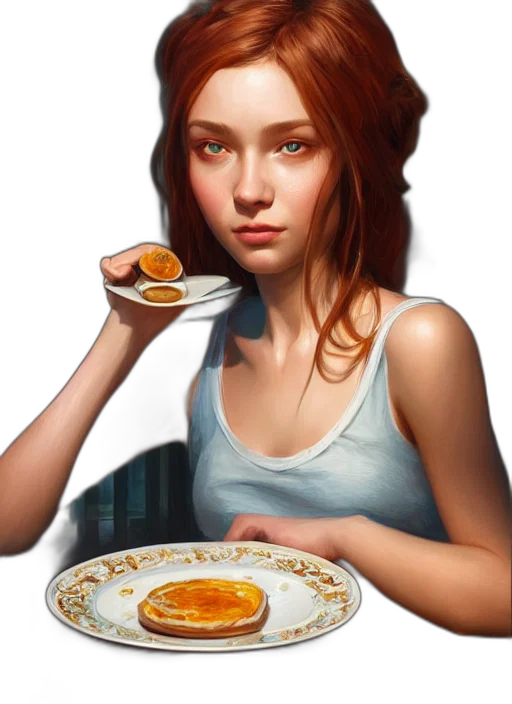 food, face, dress, photorealistic transparent PNG cut-out