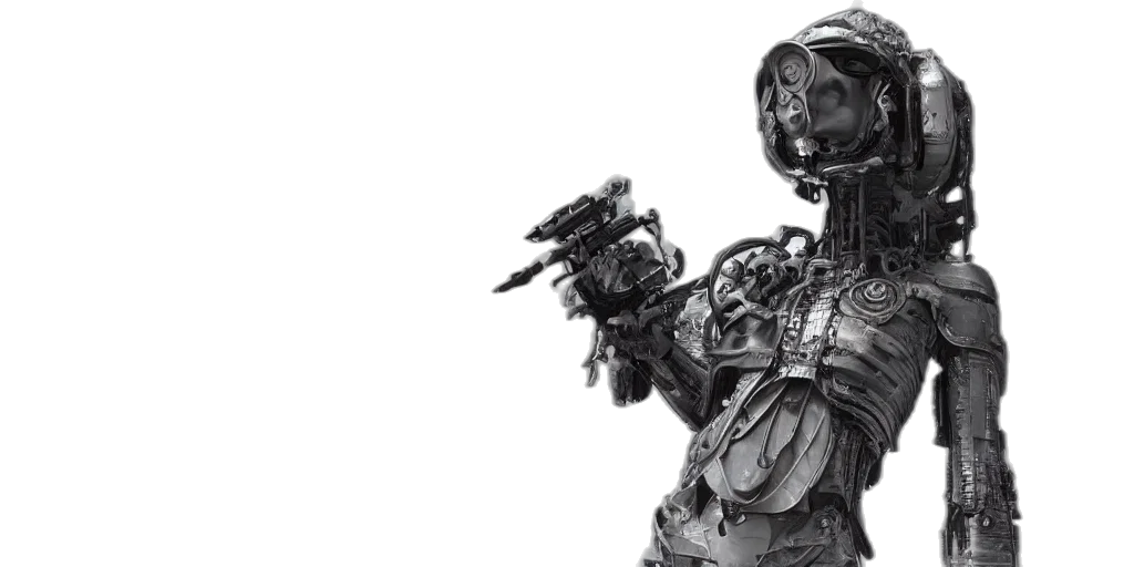 robot, weapon, concept art, 3d render, cyberpunk, comic book art, space, gods transparent PNG cut-out