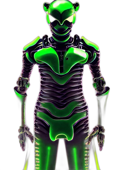 robot, creature, staff, jacket, cyberpunk, concept art, 3d render, comic book art transparent PNG cut-out