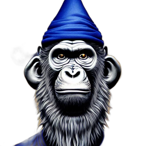 animal, hat, crown, staff, photorealistic, concept art, 3d render, cartoon transparent PNG cut-out