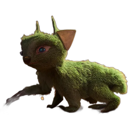 creature, dragon, animal, staff, 3d render, concept art, fantasy art, photorealistic transparent PNG cut-out