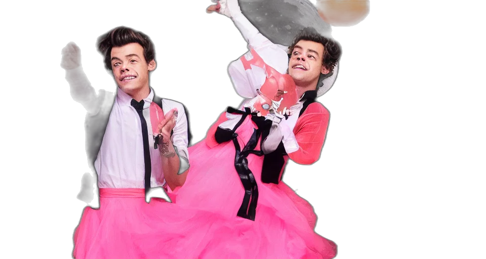 harry, styles, moon, juggling, oranges, pink, skirt transparent PNG cut-out