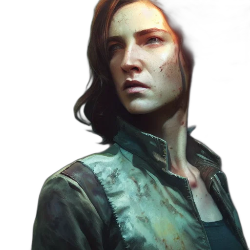 jacket, face, concept art, photorealistic, fantasy art, comic book art, green, fallout transparent PNG cut-out