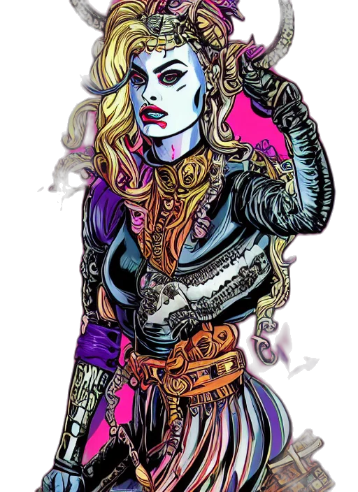 comic book art, cyberpunk, concept art, fantasy art transparent PNG cut-out