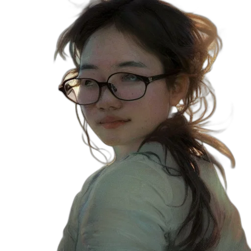 face, staff, hair, jacket transparent PNG cut-out