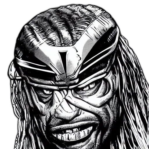 mask, face, creature, comic book art, concept art, fantasy art, photorealistic, wall transparent PNG cut-out