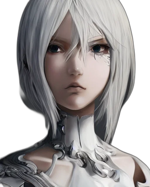 robot, face, mask, creature, concept art, 3d render, fantasy art, anime transparent PNG cut-out