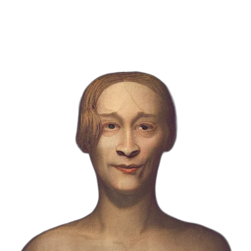 face, mask, hair, crown, photorealistic, 3d render, oil painting, concept art transparent PNG cut-out