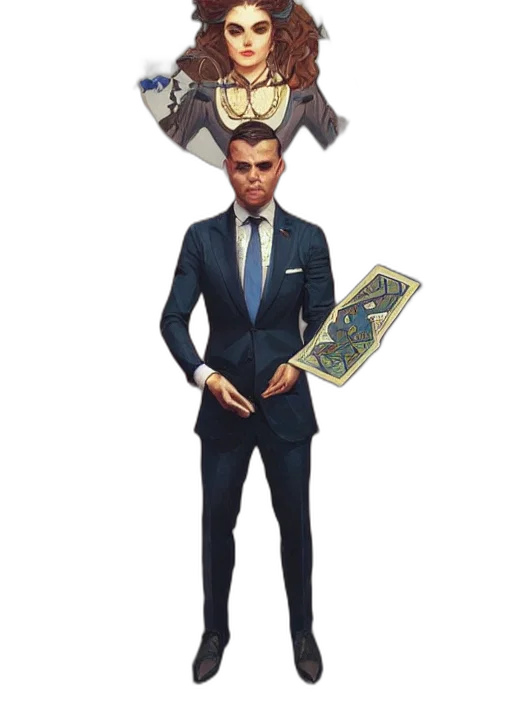 staff, jacket, robot, weapon transparent PNG cut-out