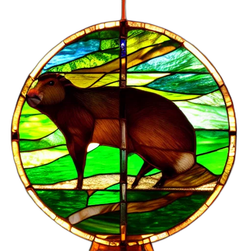 beautiful, stained, glass, sculpture transparent PNG cut-out