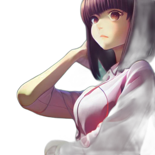 face, dress, robot, jacket, anime, photorealistic, concept art, watercolor transparent PNG cut-out