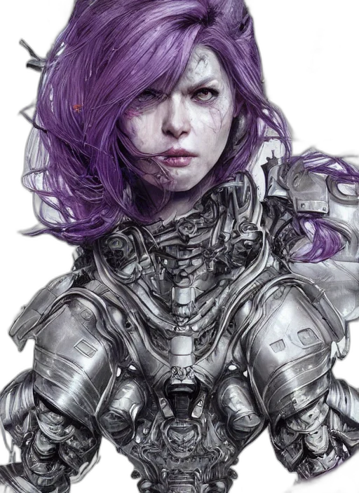 face, robot, mask, weapon, fantasy art, comic book art, concept art, cyberpunk transparent PNG cut-out