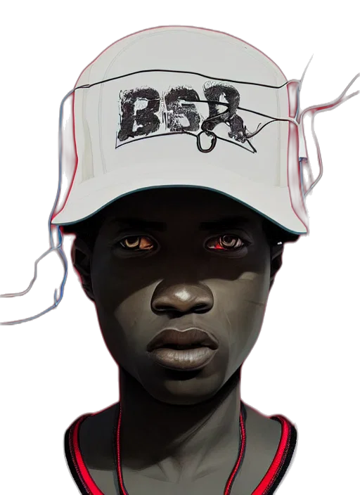 face, hat, mask, robot, photorealistic, concept art, 3d render, comic book art transparent PNG cut-out